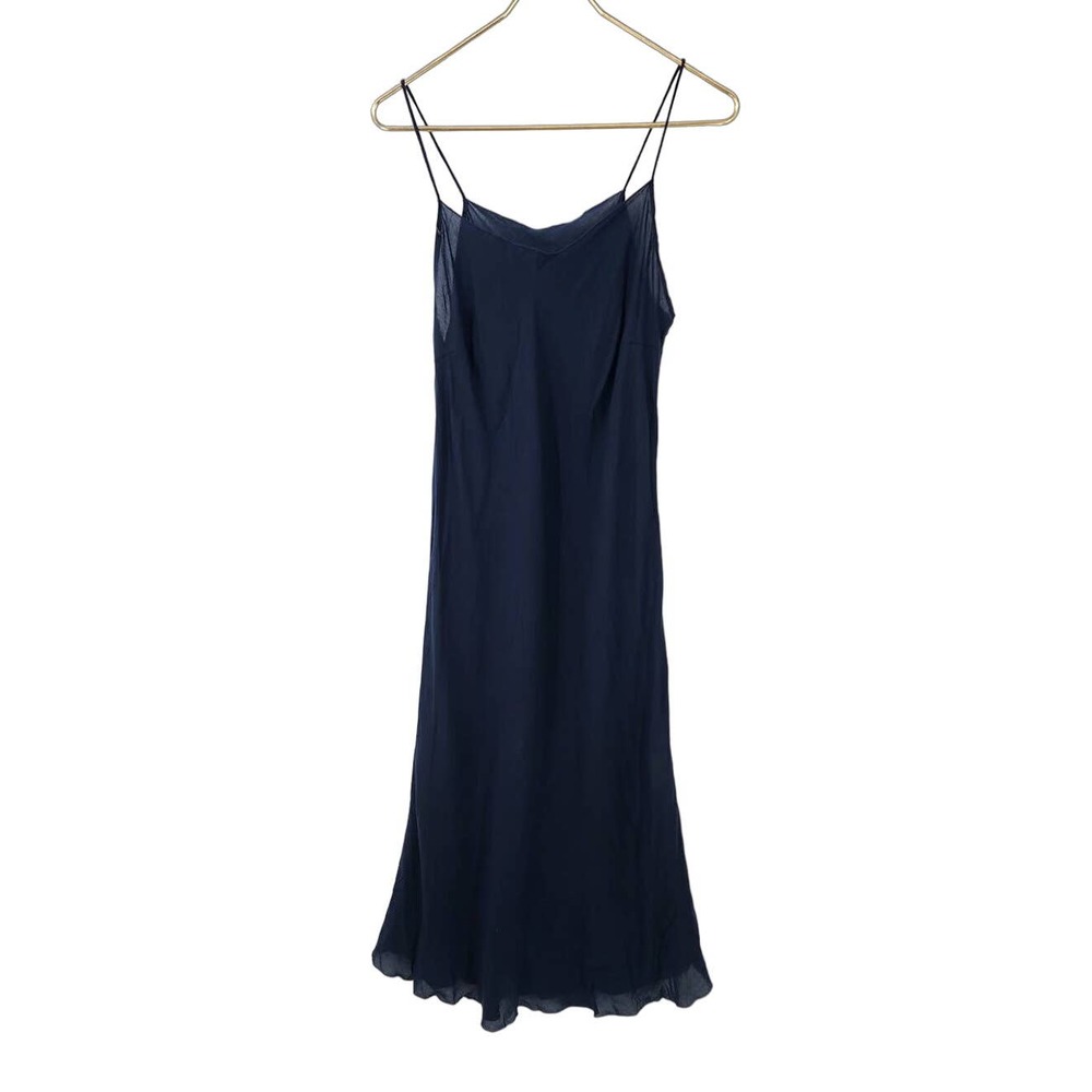 NWOT Cloe Cassandro‎ Blue Midi Rayon Slip Tank Dress Size Medium